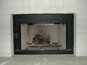 log fireplace conversion