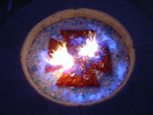 fire pit glass
