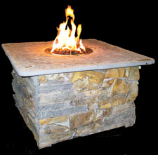Fire pit table burner accessories