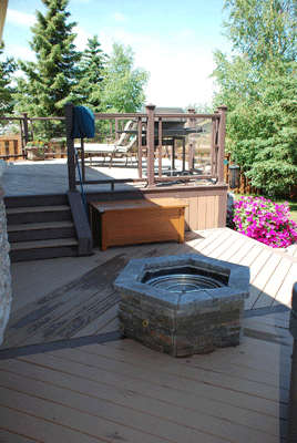 custom patio stone fire pits with large metal fire ring