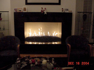 fireplace decor using fire crystals